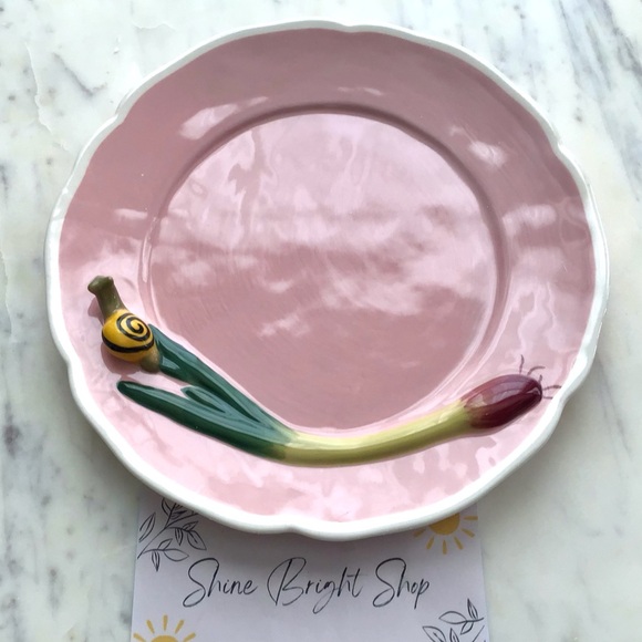 Anthropologie Plate Handpainted Stoneware Faye New With Tag